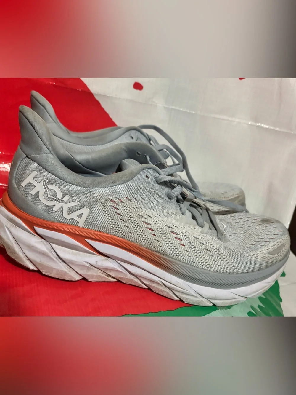 Hoka One One light gray